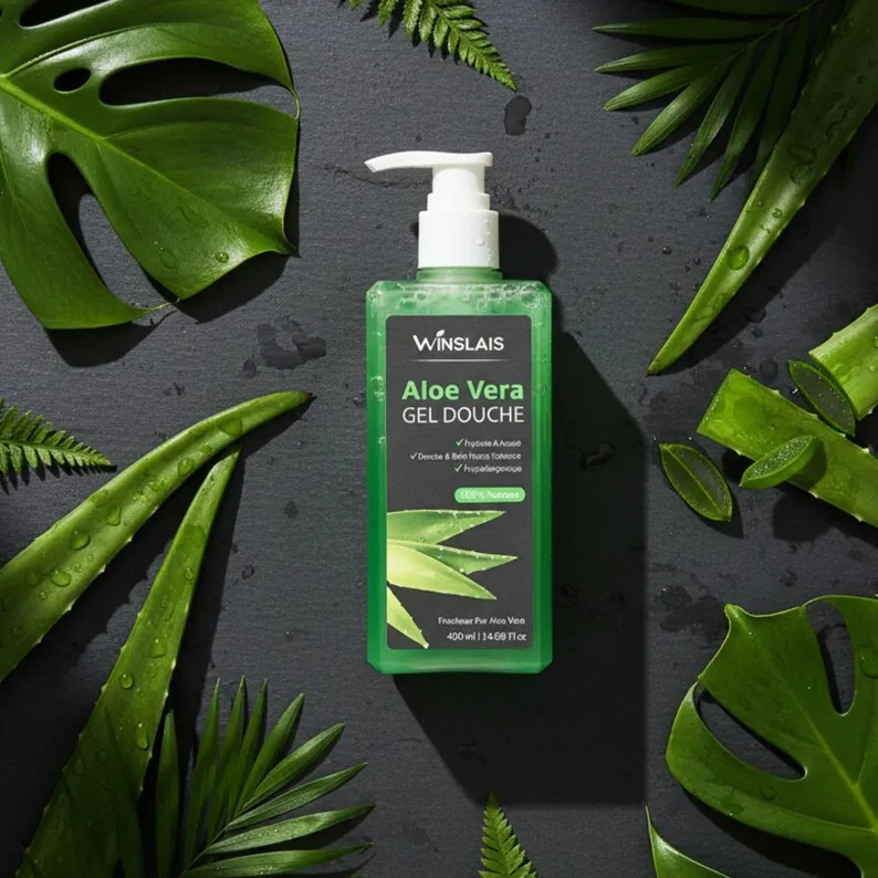 Winslais Aloe Vera Shower Gel 400ml|100% Natural Hydrating Body Wash|