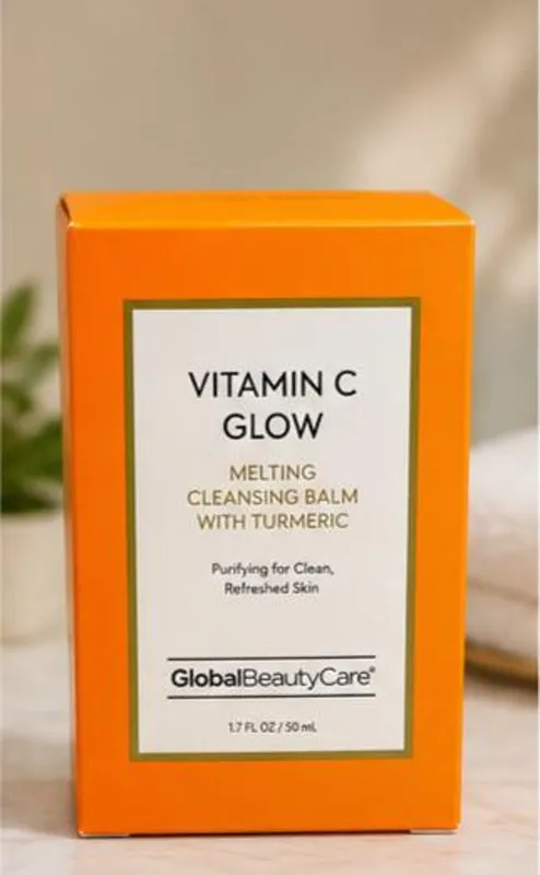 Vitamin C Glow Skincare Set with Turmeric | 4-Piece Brightening Gift Set | Face Oil, Moisturizer