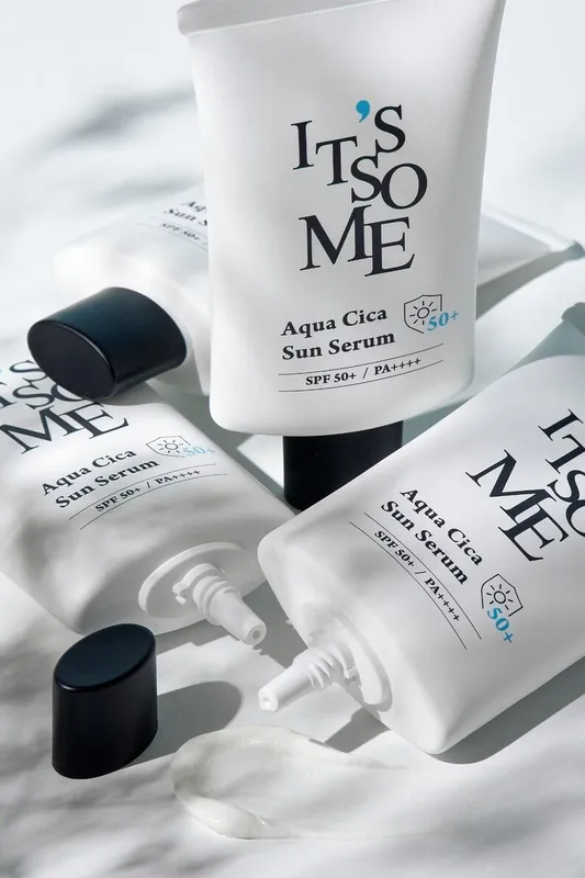 Korean Aqua Cica Sun Serum SPF50+ PA++++ 50g Lightweight Daily Sunscreen K Beauty Its So Me