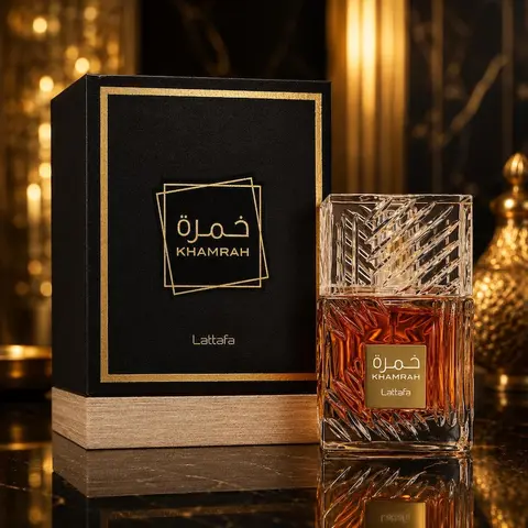 Khamrah Eau de Parfum | Cinnamon Dates Praline Vanilla | Unisex Arabian Perfume