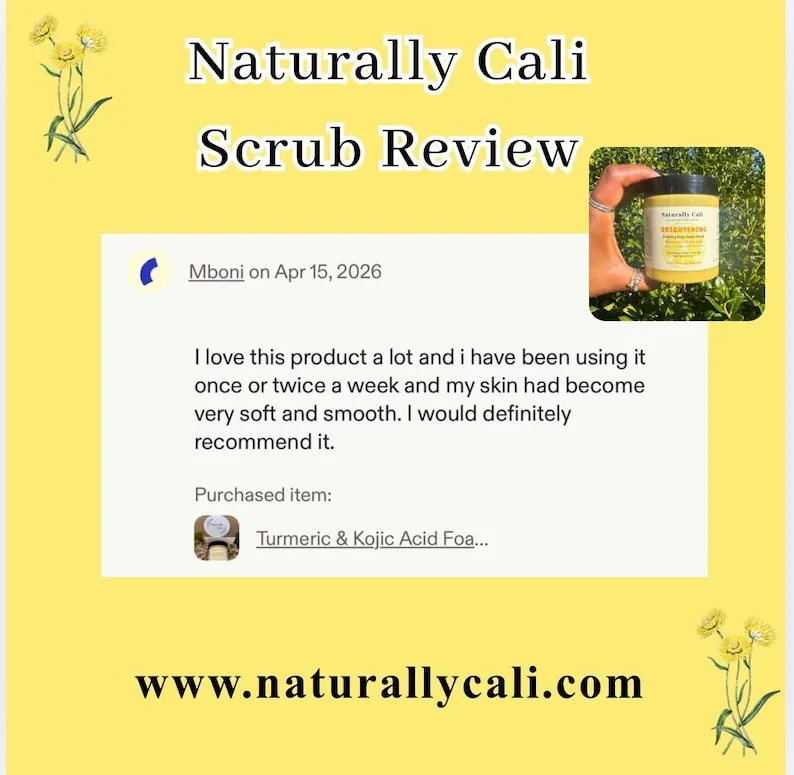 Brightening Turmeric Body Scrub with Kojic Acid, Lemon, Honey - 4 oz & 10 oz