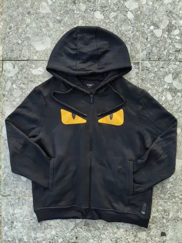 Fendi Monster Eyes Zip-Up Hoodie