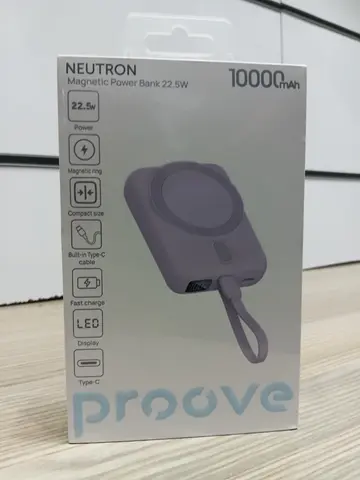 Proove Neutron Magnetic Power Bank 10000mAh and 22.5W fast-charging.