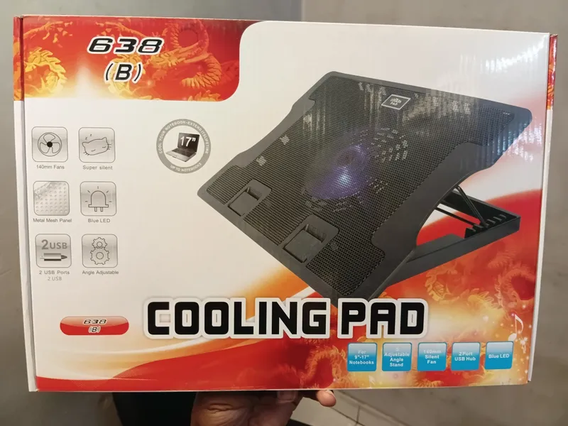 638(B) USB Laptop Cooling Pad - Black