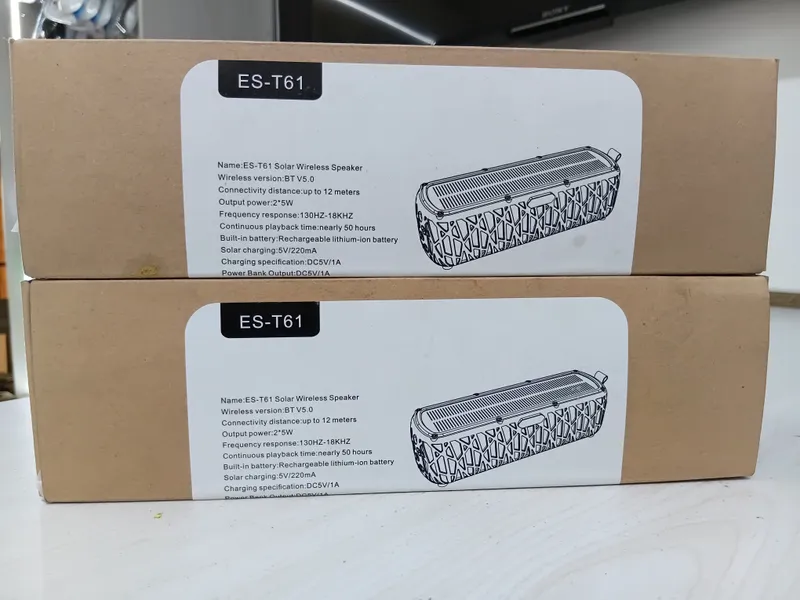 The ES-T61 Solar Wireless Speaker portable Bluetooth 5.0.