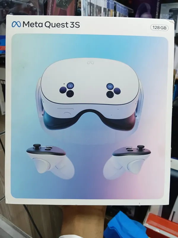 The Meta Quest 3S (128GB Model) standalone mixed-reality headset.