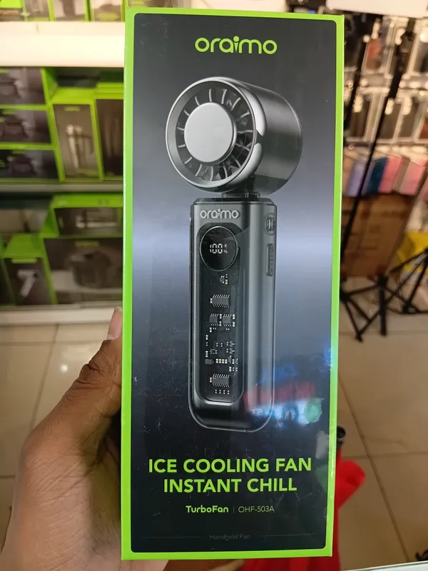 The oraimo TurboFan (OHF-503A) rechargeable handheld fan