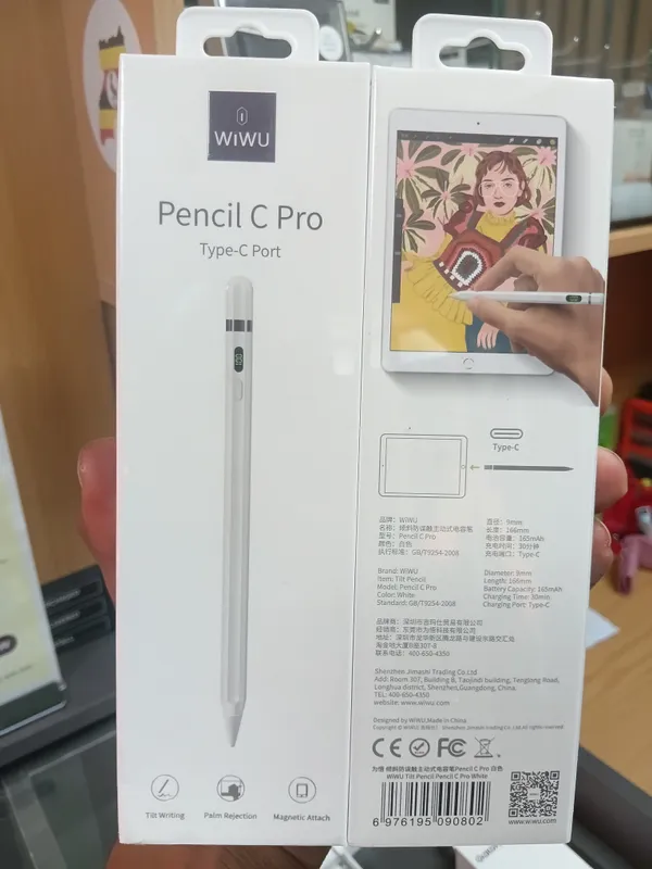 The WiWU Tilt Pencil (Model: Pencil C Pro) in white.