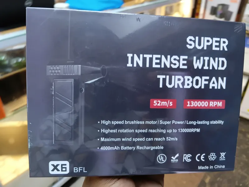 The X6 Super Intense Wind Turbofan electric air duster.