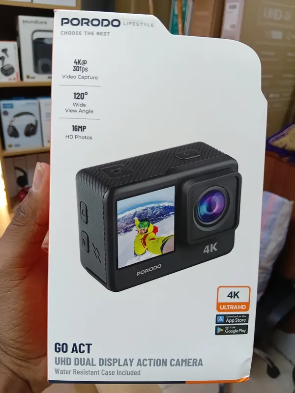 Porodo Go Act UHD Dual Display Action Camera