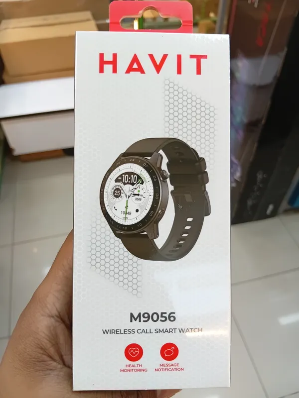 Havit M9056 round wireless-calling smartwatch 1.43-inch AMOLED display