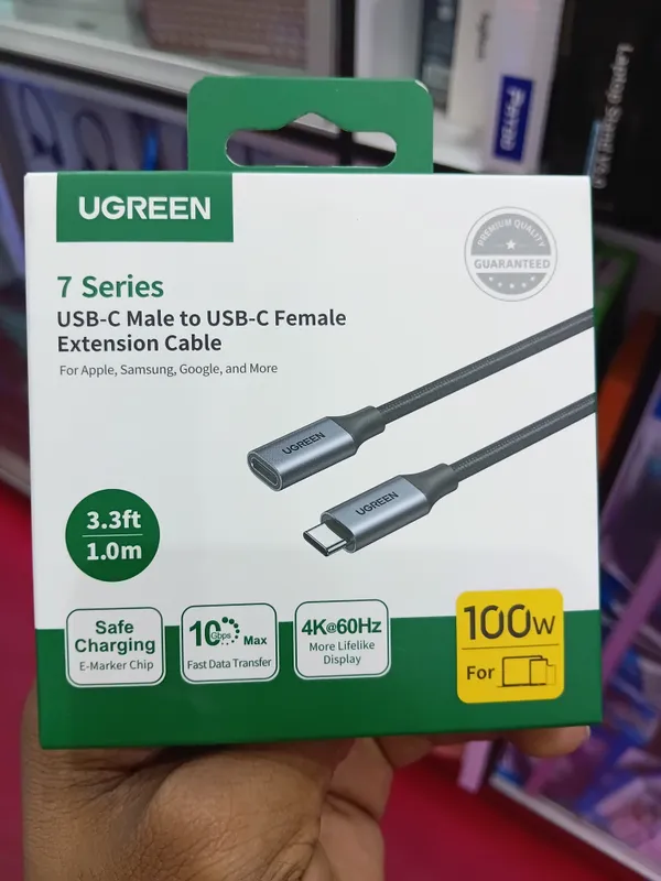 1-meter UGREEN 7 Series USB-C Male to USB-C Female Extension Cable