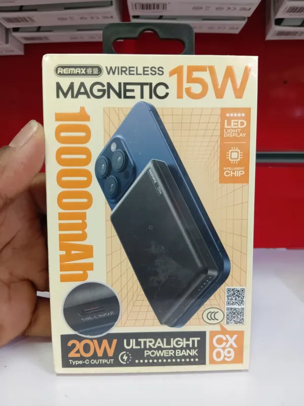 Remax CX09 15W Magnetic Wireless Charging Power Bank 10000mAh