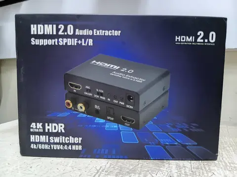 This is an HDMI 2.0 Audio Extractor that supports 4K/60Hz video