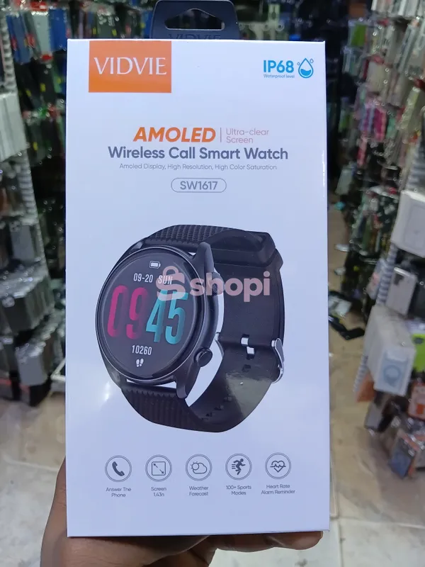 VIDVIE SW1617 AMOLED Round-Shaped Wireless Call Smart Watch