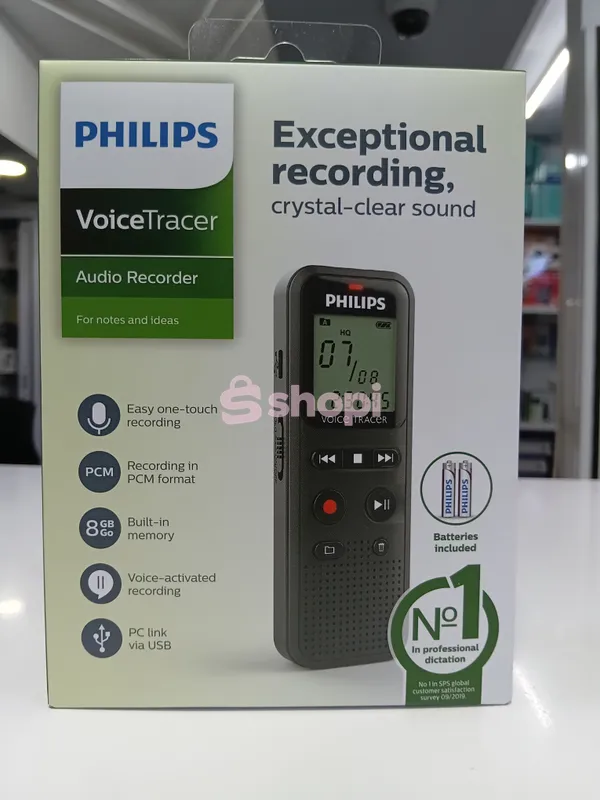 Philips DVT1160 8GB 1.29" LCD Black Voice Recorder