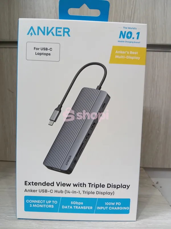 Anker USB-C Hub (14-in-1, Triple Display) Docking Station.