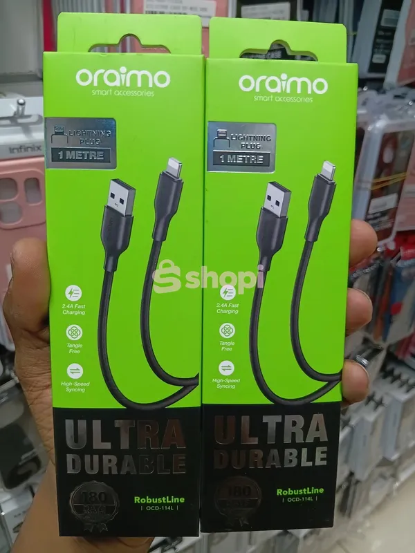 Oraimo RobustLine 1-meter USB to Lightning fast-charging cable