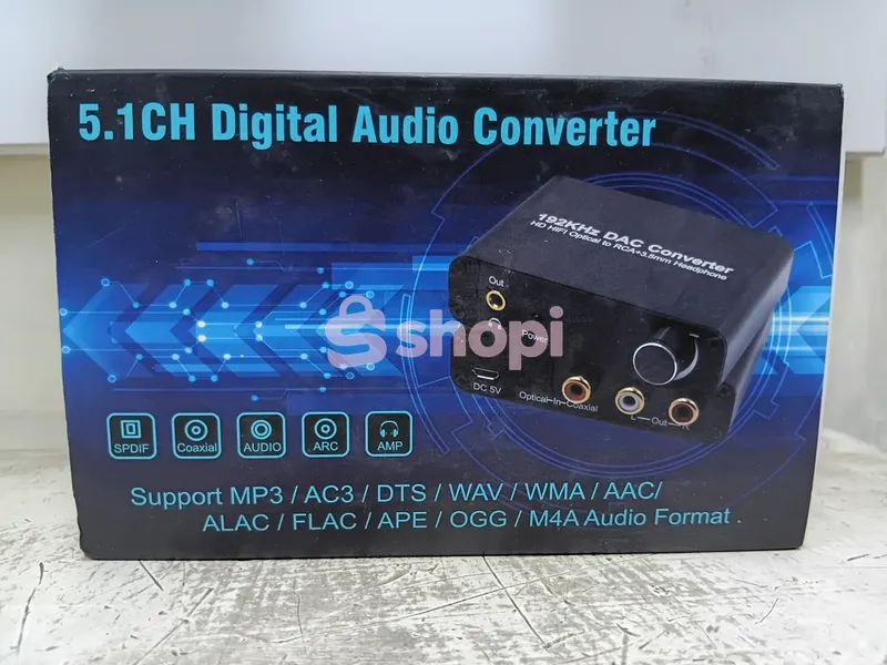 5.1CH Digital Audio Converter (192kHz DAC Converter)