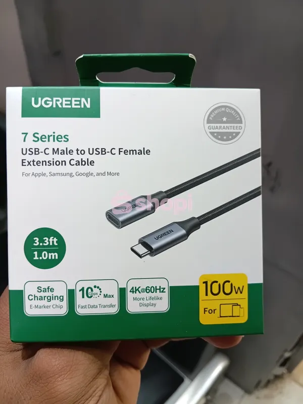 Ugreen USB-C Male to USB-C Female Extension Cable (1 Meter / 3.3 ft)