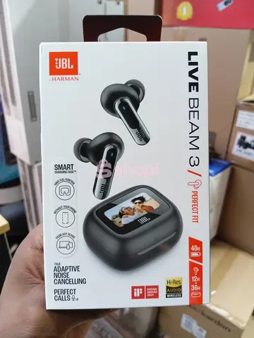 The JBL Live Beam 3 true wireless noise-cancelling earbuds