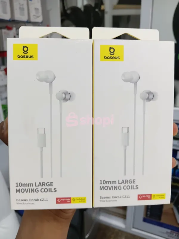 Baseus Encok CZ11 Type-C Wired Earphones in white