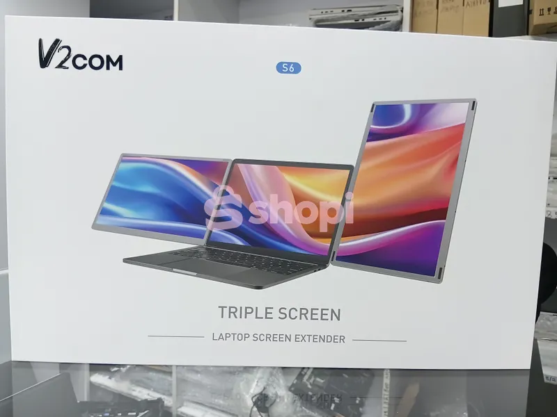 The V2COM S6 Triple Screen Laptop Screen Extender (Model S6)