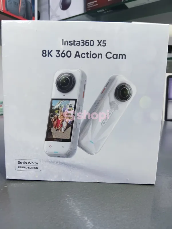 The Insta360 X5 8K 360 Action Cam (Satin White Limited Edition)