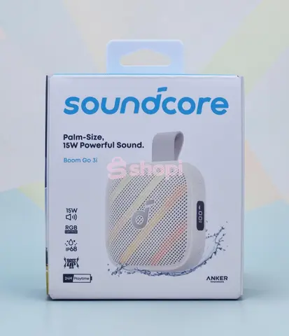 Soundcore Boom Go 3i Portable Bluetooth Speaker by Anker, 24H Playtime