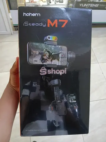 The Hohem iSteady M7 3-axis smartphone gimbal stabilizer.