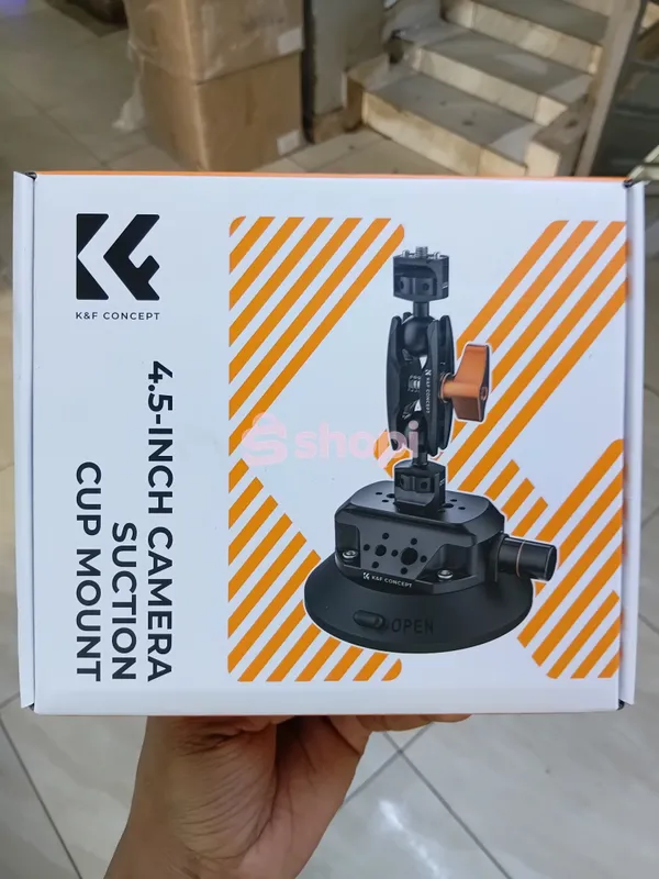 K&F Concept 4.5-Inch Camera Suction Cup Mount - Black