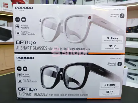 Porodo Lifestyle Optiqa AI Smart Glasses with built-in camera.