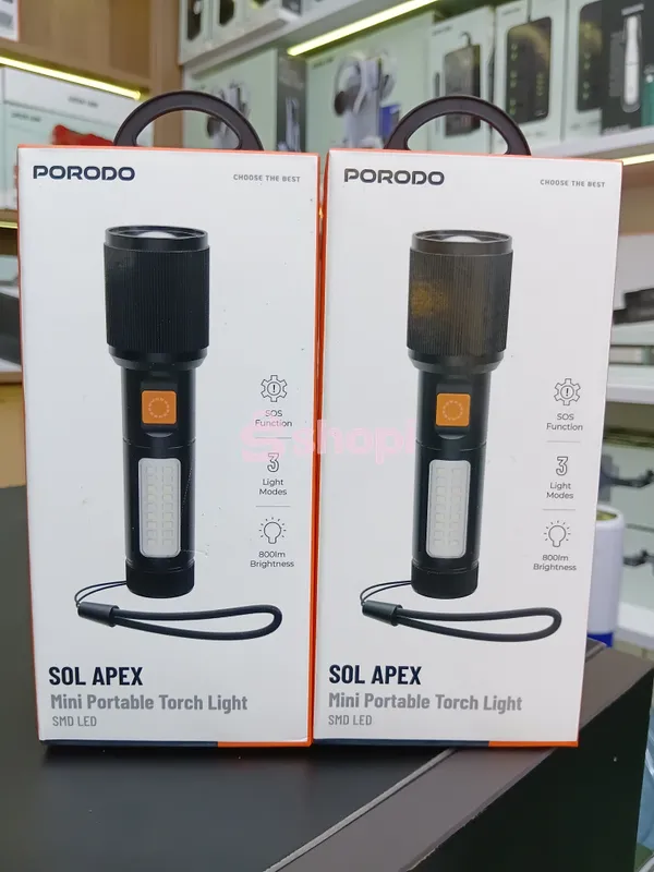 Porodo Sol ApexSol Apex II Mini Portable Torch Light boxes 10W SMD LED