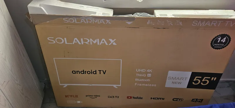 A brand new solarmax smart 4k tv 55 inches