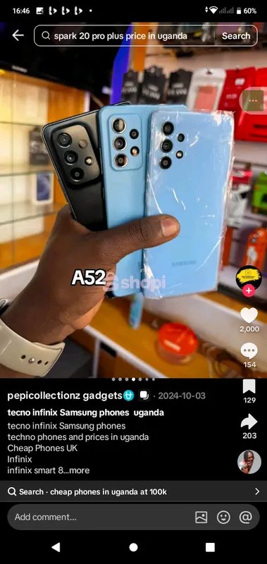 Phones, furniture, clothes etc..