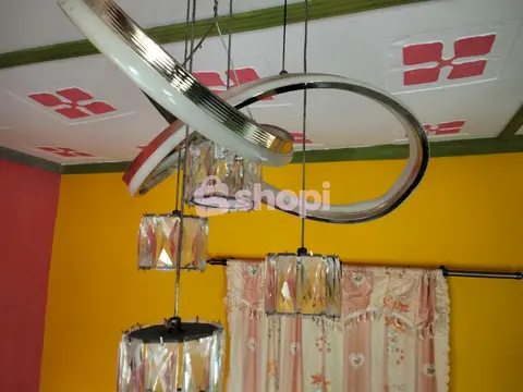 Modern LED Ring and Crystal Pendant Chandelier
