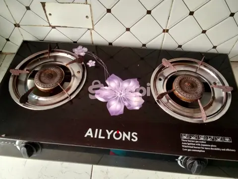 Ailyons Double Burner Glass Top Gas Cooker