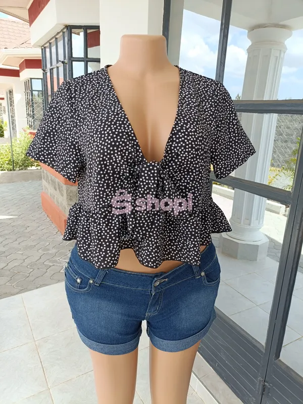Off-Shoulder Long Sleeve Smocked Top