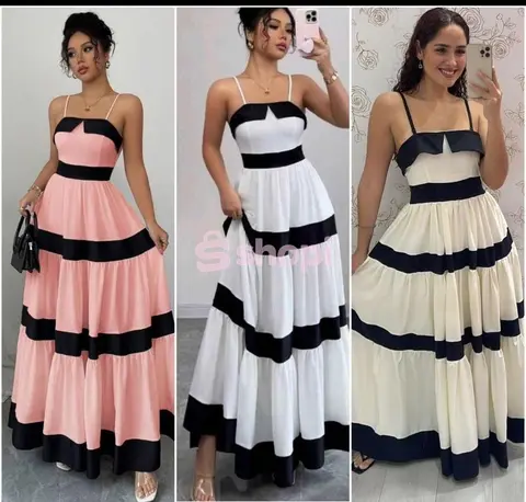 Women handbags , sleeveless maxi and midi dresses collection.