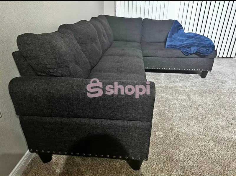 Black sectional couch