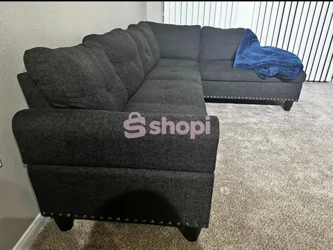 Black sectional couch