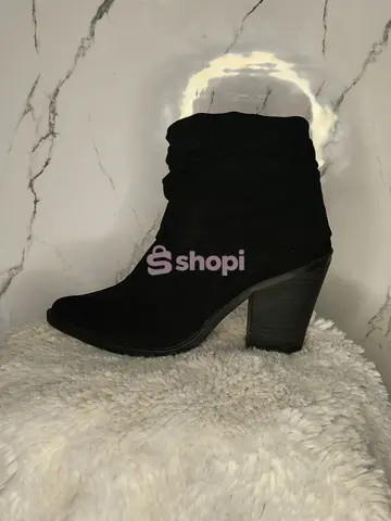 Women zebra print square toe ankle boots