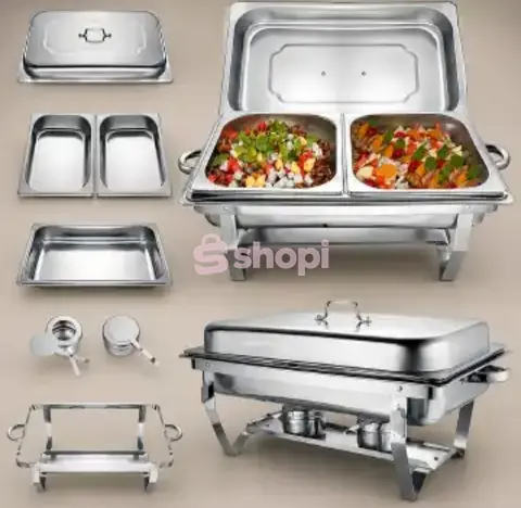 Double tray chaffing dish.