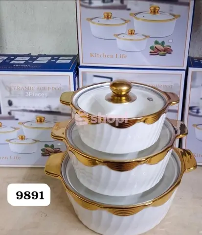 3-Piece Ceramic Serving Bowls Set