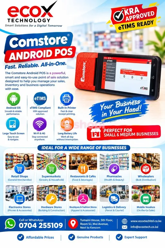 COMSTORE ANDROID POS — SMART, FAST & eTIMS-READY BUSINESS SOLUTION