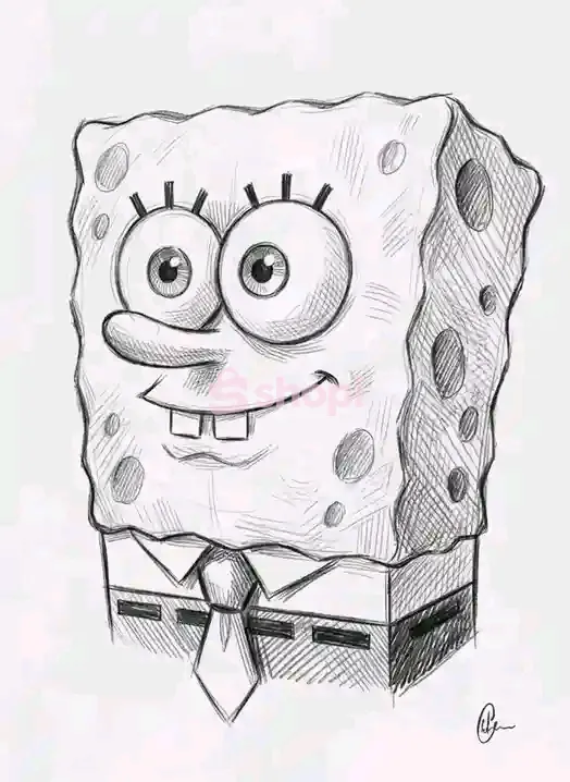 SpongeBob SquarePants Pencil Sketch Artwork