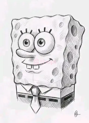 SpongeBob SquarePants Pencil Sketch Artwork
