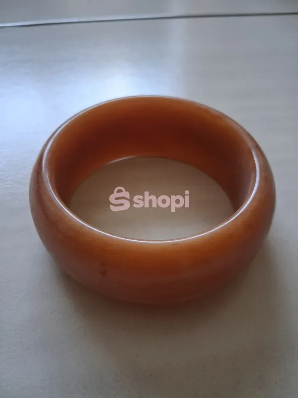 Amber Brown Resin Bangle Bracelet