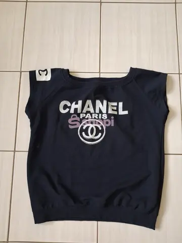 Chanel Paris sleeveless top black
